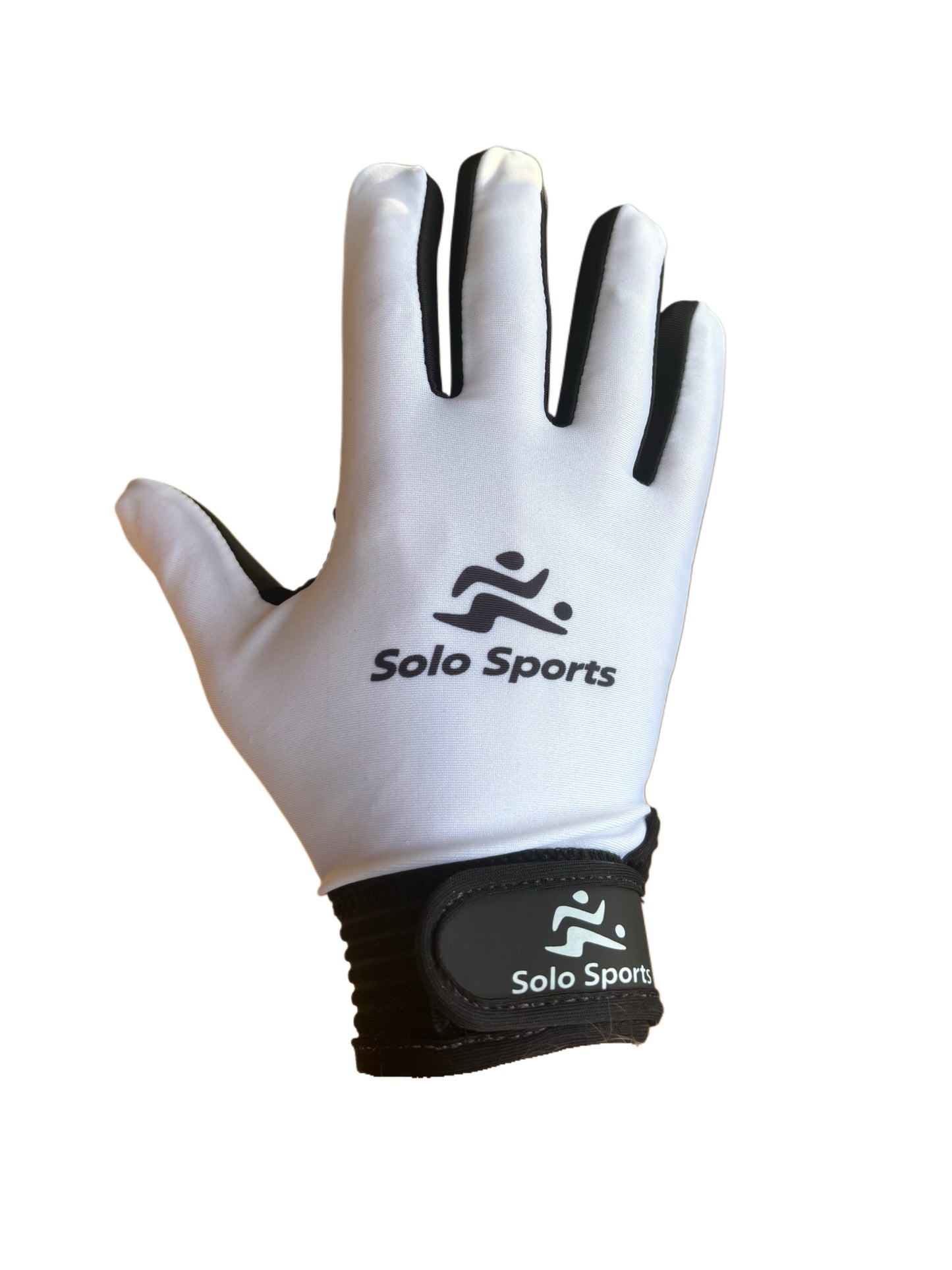 White Solo Sports GAA Gaelic football gloves