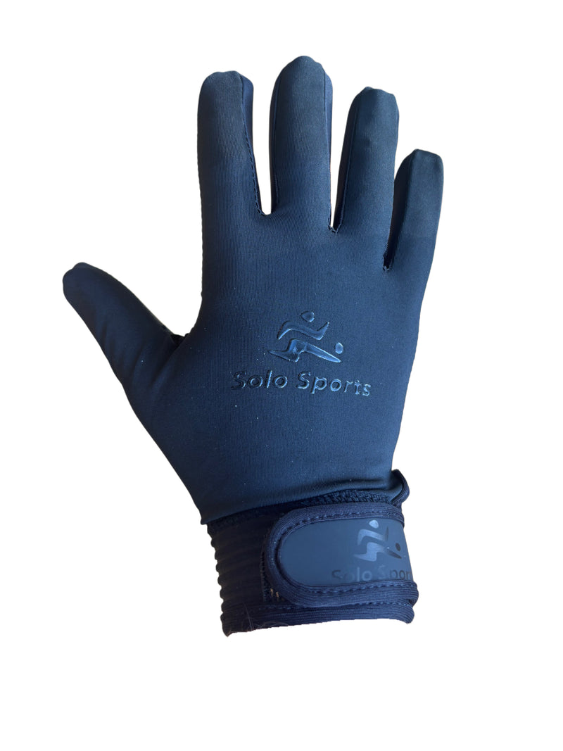 Blackout all-black Solo Sports GAA Gaelic football gloves