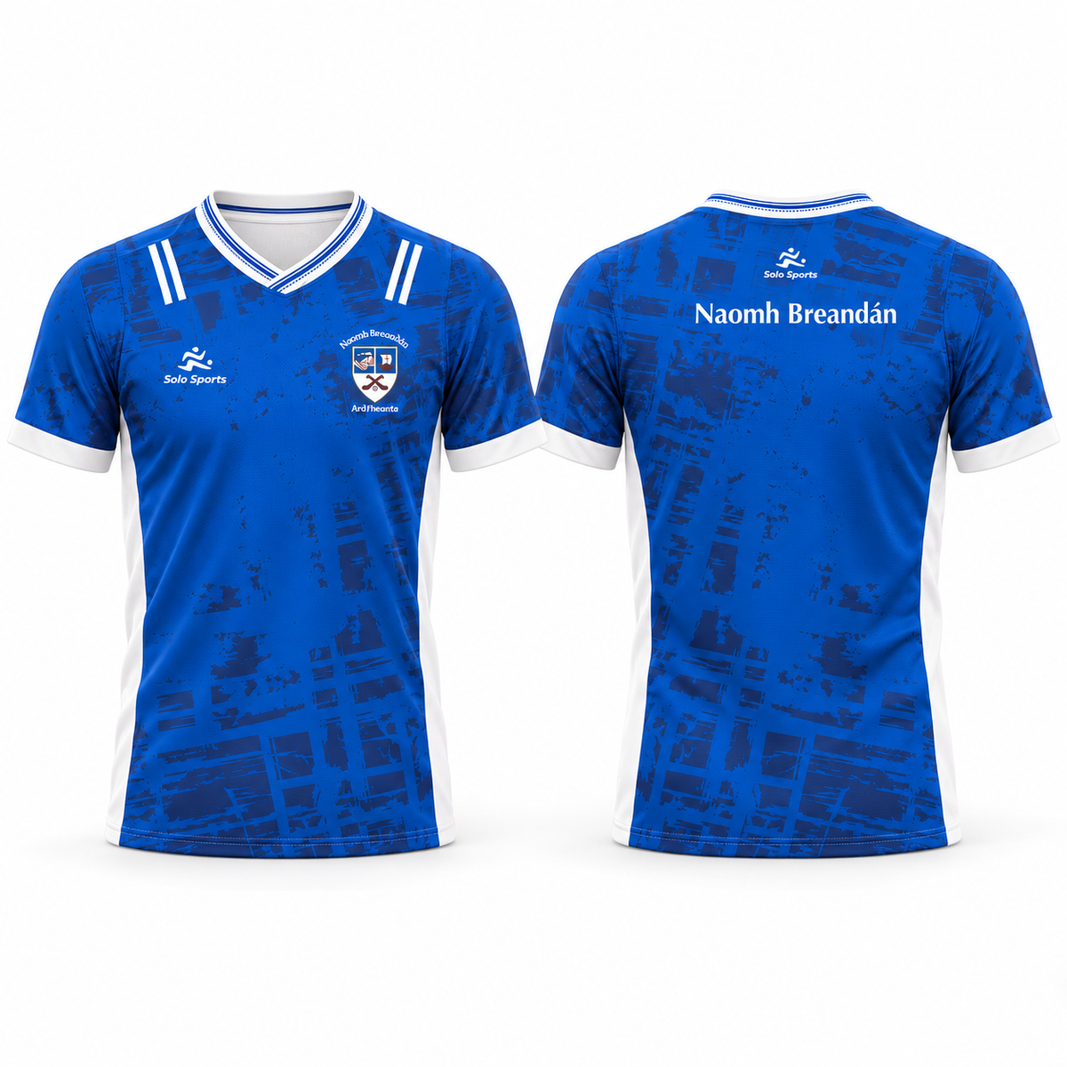 St Brendan's Hurling Club royal blue jersey, front and back