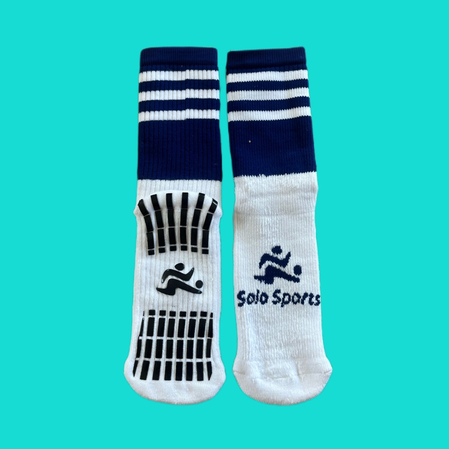 Blue and white GRIP SOCK